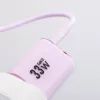 Forcell F-Energy GaN III VT-41 33W 1x USB-C 1x USB-A PD 3.0 QC 4.0 sieninis įkroviklis violetinis