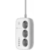Forcell F-Energy VT-PS03 išmanusis ilgintuvas su 3 Schuko lizdais, USB-C PD 30W, 3x USB-A QC 3.0, Wi-Fi, Tuya programėle, 2500W/10A