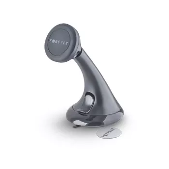 FOREVER Universal MH-100 automobilinis laikiklis telefonui su prisiurbimo taurele, 360° sukimu, teleskopine ranka, tinka 50-90mm išmaniesiems telefonams, juodas