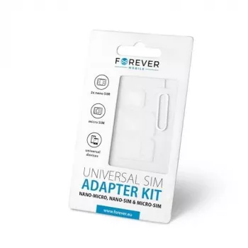 “Forever Universal NANO SIM/Micro, Micro SIM to NANO/SIM (3in1) SIM Card Adapter Kit with Ejector Pin”
