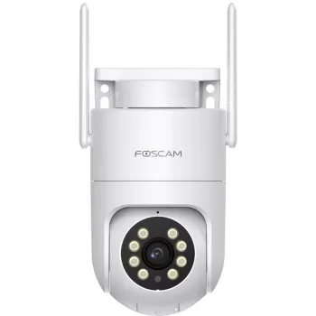 Foscam PD8 Wireless Surveillance Camera White 8MP (3840x2160), WiFi 6 Dual Band, Millimeter Wave Radar, 360° Auto-Tracking, Pan & Tilt