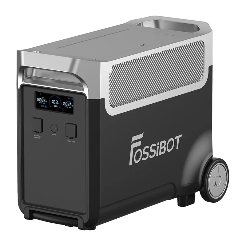 FOSSIBOT FB3840 3840Wh nešiojama elektrinė stotis – 2200W gryno sinusinio signalo AC išvestis, saulės baterijoms paruošta, plečiama talpa