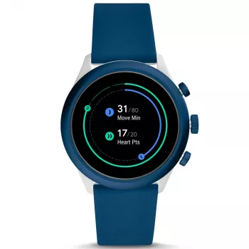 Fossil FTW4036 Gen 5 Smartwatch 44mm Nerūdijančio Plieno Dėklas Silikoninis Dirželis Wear OS
