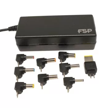 FSP NB 45W Universal Ultrabook Adapter - 19V 2.37A, 8 antgalių, juoda
