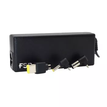 FSP NB 90W universalus nešiojamojo kompiuterio maitinimo adapteris su 8 keičiamais antgaliais - juoda