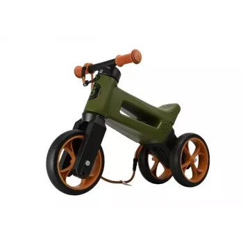 FUNNY WHEELS Rider Super 2-in-1 balansinis dviratis / triratis, chaki