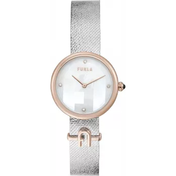 FURLA Arco Chain Moteriškas Laikrodis WW00022004L5 32mm Rožinis Auksas Nerūdijantis Plienas