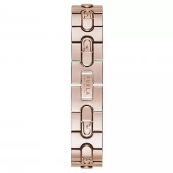 FURLA Arco Mini moteriškas kvarcinis laikrodis WW00004008L3 30mm sidabrinis baltas ciferblatas juodas odinis dirželis