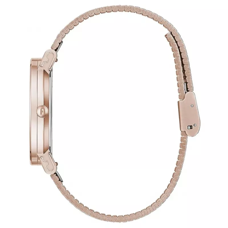 Furla Arco moteriškas kvarcinis laikrodis 38mm rožinis auksas nerūdijantis plienas rožinė oda