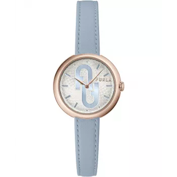 FURLA Giada Women's Quartz Analog Watch 32mm Silver Dial Pink Leather Strap WW00005005L3