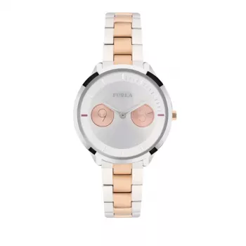 FURLA Giada moteriškas kvarcinis laikrodis R4253102507 31mm nerūdijančio plieno tinklelio apyrankė sidabrinė