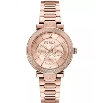 FURLA Giada Moteriškas Kvarcinis Laikrodis WW00011006L3 38mm Sidabrinis Rožinis Oda
