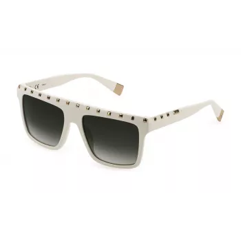 FURLA SFU535-5403GF Moteriški katės akies formos akiniai nuo saulės Havana rudi gradientiniai 54mm