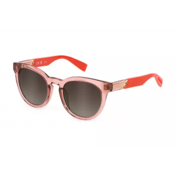 FURLA SFU687-510D48 Moteriški Akiniai nuo Saulės – Rudi Havana Acetato Rėmeliai, Gradientiniai Rudi Lęšiai, 51 mm