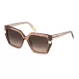 FURLA SFU818-550805 Moteriški katinėlio akies formos akiniai nuo saulės Havana acetato rėmeliu rudais gradientiniais lęšiais 55/18/140 mm