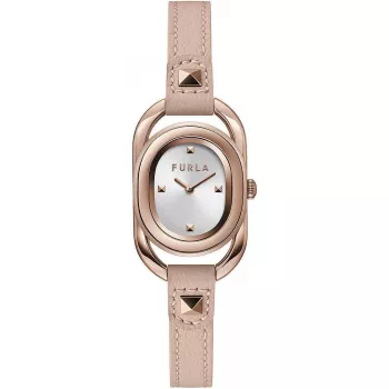 FURLA Moteriškas laikrodis Arco Chain WW00008003L3 - 24mm rožinio aukso spalvos nerūdijantis plienas