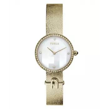 FURLA Women's Arco Chain Watch WW00022001L2 32mm Stainless Steel Silver Sunray Dial