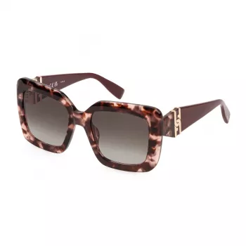 FURLA moteriški akiniai nuo saulės SFU883-530XAP Havana/Rudi acetatinis rėmelis Rudi gradientiniai lęšiai 53/20/140 mm