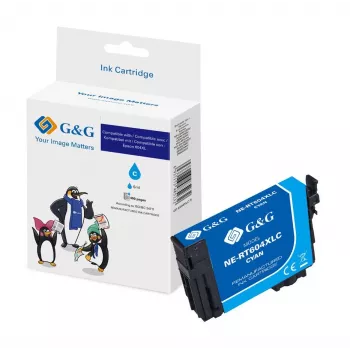 G&G suderinama cyan rašalo kasetė, pakeičianti Epson 604XL (20549)