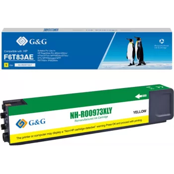 G&G Suderinama Rašalo Kasetė Geltona Didelės Talpos 7000 Puslapių, skirta HP PageWide Pro 452/477