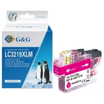 G&G suderinama purpurinės spalvos rašalo kasetė Brother LC-3219M (didelės talpos, 1500 puslapių) 13991