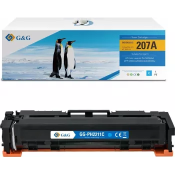 G&G suderinamas dažų kasetė HP 207A / W2211A (Cian)