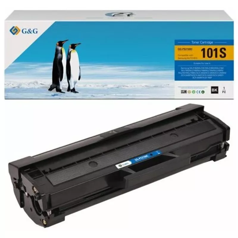 G&G 14181 suderinamas kasečių toneris Samsung MLT-D101S/HP SU696A - juodas, 1500 puslapių