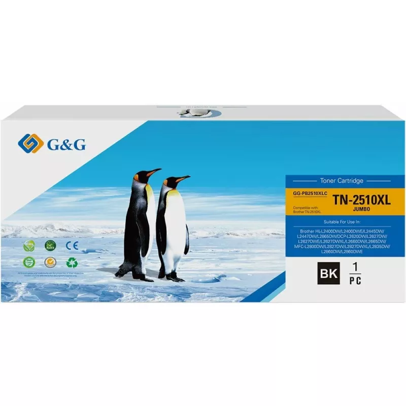 G&G GG-PB2510XLC Didelės talpos suderinamas toneris Pantum P2500/M6500/M6550/M6600 – juodas (6000 puslapių)