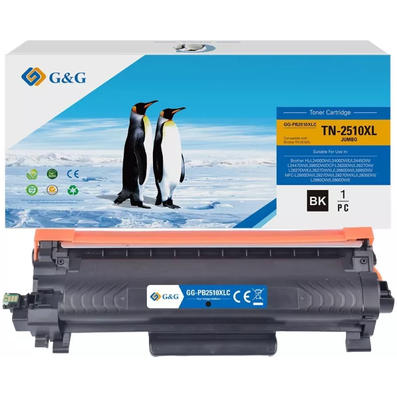 G&G GG-PB2510XLC Didelės talpos suderinamas toneris Pantum P2500/M6500/M6550/M6600 – juodas (6000 puslapių)