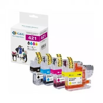 G&G GP-B421BKCMY-4P Rašalo kasetės 4 vnt. komplektas, suderinamas su HP OfficeJet Pro (juoda, žalsvai mėlyna, rausvai raudona, geltona) High Yield 950XL/951XL