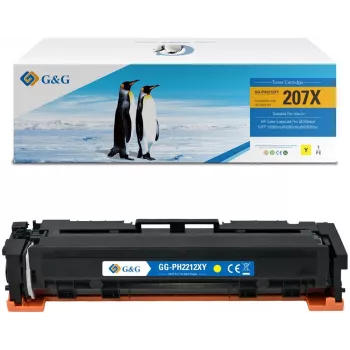 G&G NT-PH2212XY Suderinamas Tonerio Kasetė Geltona High Yield, skirta HP 207X / W2212X