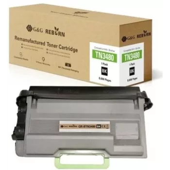 G&G Reborn suderinamas kasečių toneris Brother TN-3480 (21179) – juodas, didelės išeigos, 8 000 puslapių
