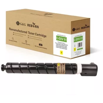 G&G Reborn Tonerio kasetė, suderinama su Canon C-EXV 51 (0484C002) Geltona