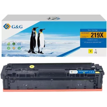 G&G GG-PH2192XFY geltonas kasečių pakaitalas HP 219X / W2192X (didelio našumo)