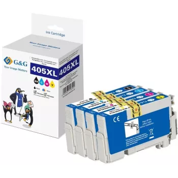 G&G XL rašalo kasetės 4 rinkinys, skirtas Epson 405XL MP BK/C/M/Y (18594)