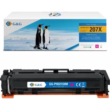 G&G XL Toner, suderinamas su HP 207X/ W2213X (su lustu) – rausvai raudona (magenta)