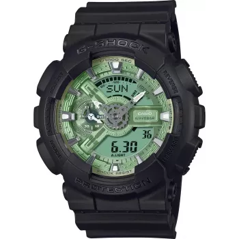 G-SHOCK GA-110CD-1A3ER Analoginis-Digitalinis Juodas Derva Sportinis Laikrodis
