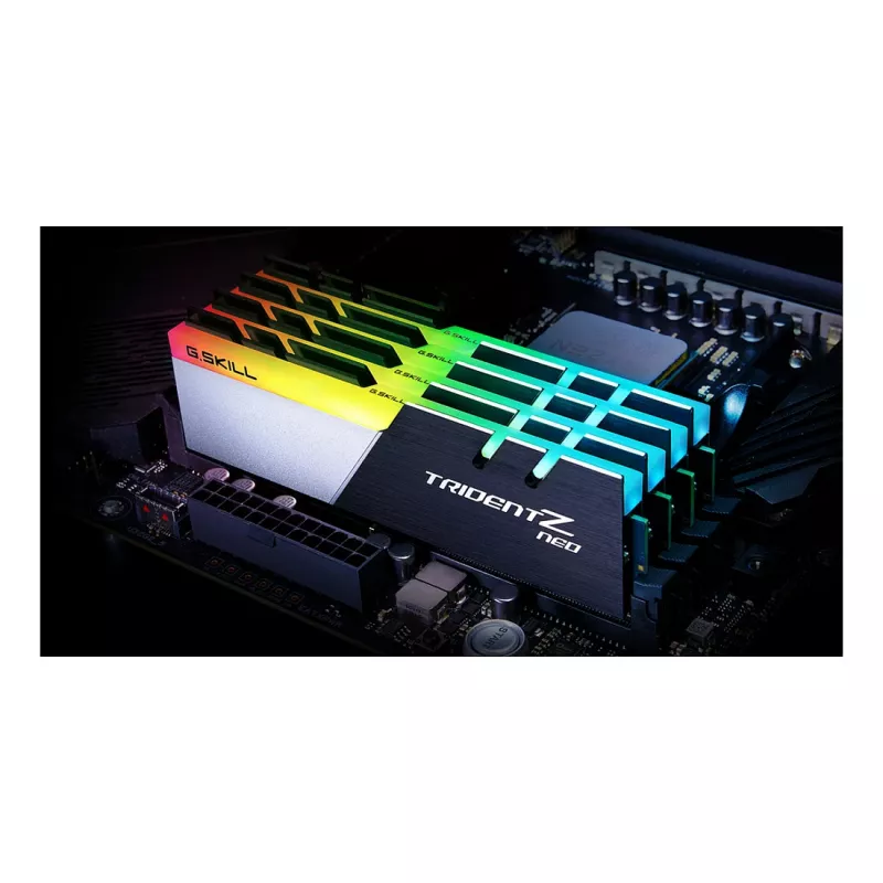 G.Skill Trident Z Neo 128GB (4x32GB) DDR4 3600MHz CL18 atminties rinkinys – juoda/sidabrinė RGB