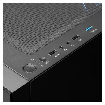 GAMDIAS Talos E3 RGB vidutinio bokšto ATX korpusas su grūdinto stiklo paneliu (juodas)