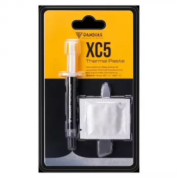 GAMDIAS XC5 terminė pasta 4g pilka didelio našumo 10.5 W/mK nelaidi elektros srovės švirkštas