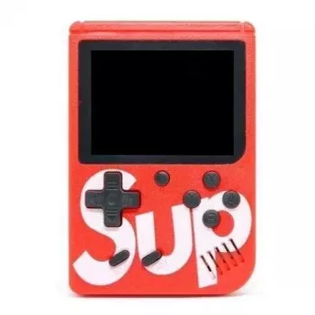 „GameBox R1“ nešiojama 8 bitų retro žaidimų konsolė su 400 žaidimų, 3 colių LCD ekranu, RCA laidu, raudona