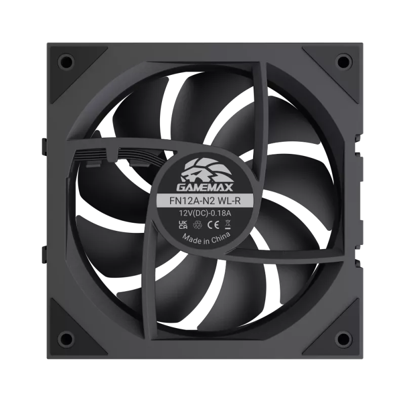 Gamemax FN12A-N2 WL-R korpuso ventiliatorius juodas