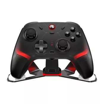 GameSir Cyclone 2 Tri-Mode belaidis žaidimų valdiklis su Hall Effect svirtimis ir gaidukais, RGB apšvietimu, programuojamais galiniais mygtukais, 6 ašių giroskopu, 20h baterija – juodas