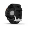 Garmin Approach S44 sidabrinis aliuminio apvadas su juodu silikoniniu dirželiu