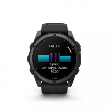 Garmin fenix 9 - 51 mm, Carbon Grey DLC titano korpusas su juoda silikono apyranke 010-04763-11