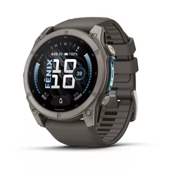 Garmin fenix 9 - 51 mm, titano su Pebble Grey silikoniniu dirželiu 010-04763-01