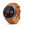 Garmin Fenix 9 Pro – inReach, 47 mm titano korpusas su Autumn Orange/Spark Orange silikoniniu dirželiu