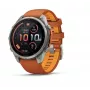 Garmin Fenix 9 Pro – inReach, 47 mm titano korpusas su Autumn Orange/Spark Orange silikoniniu dirželiu