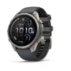 Garmin fenix 9 Pro – inReach, 47 mm titano korpusas su grafito/juoda silikono apyranke