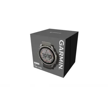 Garmin Fenix 9 Pro – inReach, Solar, 51mm Titanio su Pebble Grey silikoniniu dirželiu